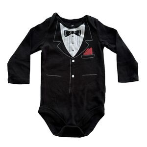Baby Tuxedo Bodysuit One Piece Bodysuit Toddler Tuxedo Outfit Sz 24 Months